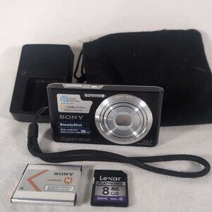Sony Cybershot DSC-W610 Black WORKING TESTED Charging Adapter Battery 14.1MP 4X
